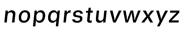 GTStandard SMediumOblique Font LOWERCASE