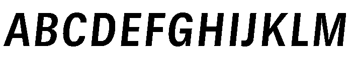 GTStandard SNarrowBoldOblique Font UPPERCASE