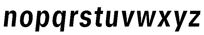 GTStandard SNarrowBoldOblique Font LOWERCASE