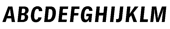 GTStandard SNarrowHeavyOblique Font UPPERCASE