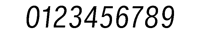 GTStandard SNarrowLightOblique Font OTHER CHARS