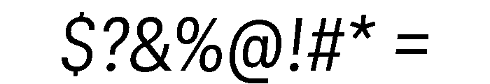 GTStandard SNarrowLightOblique Font OTHER CHARS