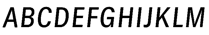 GTStandard SNarrowMediumOblique 2 Font UPPERCASE