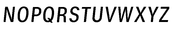 GTStandard SNarrowMediumOblique 2 Font UPPERCASE
