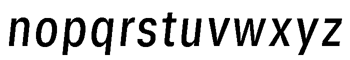 GTStandard SNarrowMediumOblique 2 Font LOWERCASE