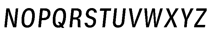 GTStandard SNarrowMediumOblique Font UPPERCASE
