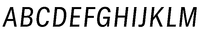 GTStandard SNarrowRegularOblique 2 Font UPPERCASE