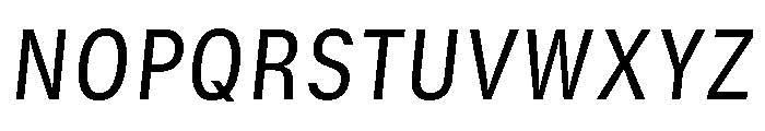 GTStandard SNarrowRegularOblique 2 Font UPPERCASE
