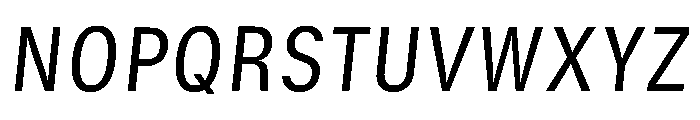GTStandard SNarrowRegularOblique Font UPPERCASE
