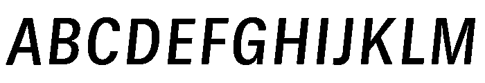 GTStandard SNarrowSemiboldOblique 2 Font UPPERCASE