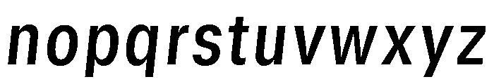 GTStandard SNarrowSemiboldOblique 2 Font LOWERCASE