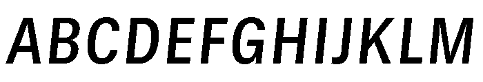 GTStandard SNarrowSemiboldOblique Font UPPERCASE