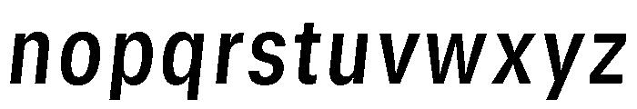 GTStandard SNarrowSemiboldOblique Font LOWERCASE