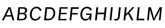 GTStandard SRegularOblique 2 Font UPPERCASE