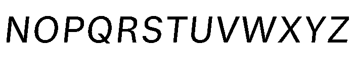 GTStandard SRegularOblique 2 Font UPPERCASE