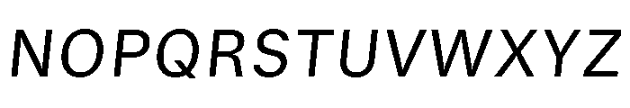 GTStandard SRegularOblique Font UPPERCASE