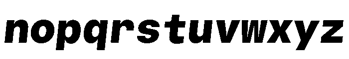 GTStandardMono BlackOblique 2 Font LOWERCASE