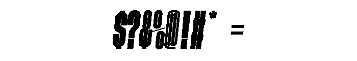 GTStandardMono CompressedBlackOblique Font OTHER CHARS