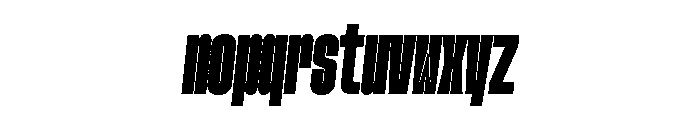 GTStandardMono CompressedBlackOblique Font LOWERCASE