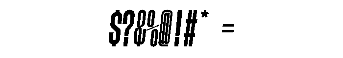 GTStandardMono CompressedBoldOblique Font OTHER CHARS