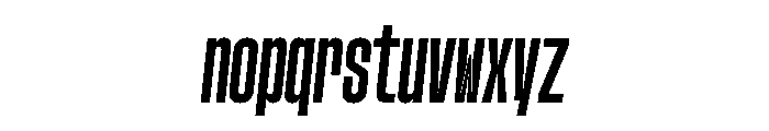 GTStandardMono CompressedBoldOblique Font LOWERCASE
