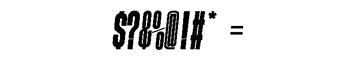 GTStandardMono CompressedHeavyOblique Font OTHER CHARS