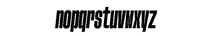 GTStandardMono CompressedHeavyOblique Font LOWERCASE