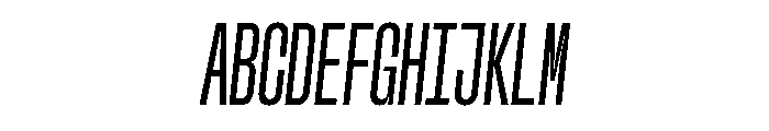 GTStandardMono CompressedMediumOblique Font UPPERCASE