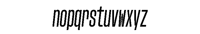 GTStandardMono CompressedMediumOblique Font LOWERCASE