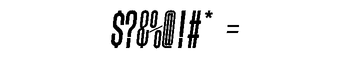 GTStandardMono CompressedSemiboldOblique Font OTHER CHARS