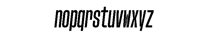 GTStandardMono CompressedSemiboldOblique Font LOWERCASE