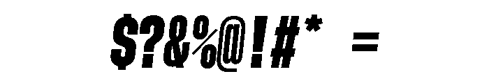 GTStandardMono CondensedBlackOblique Font OTHER CHARS