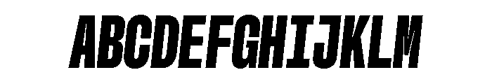 GTStandardMono CondensedBlackOblique Font UPPERCASE