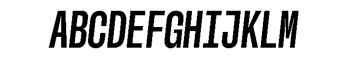 GTStandardMono CondensedBoldOblique Font UPPERCASE