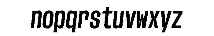 GTStandardMono CondensedBoldOblique Font LOWERCASE