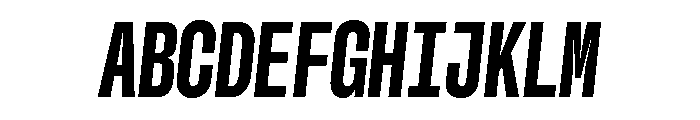 GTStandardMono CondensedHeavyOblique Font UPPERCASE