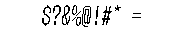 GTStandardMono CondensedLightOblique 2 Font OTHER CHARS