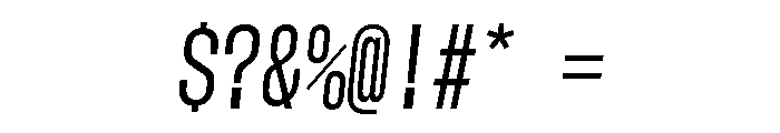 GTStandardMono CondensedRegularOblique Font OTHER CHARS