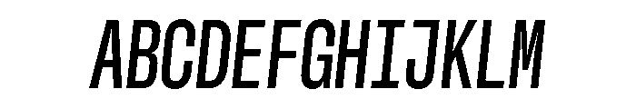 GTStandardMono CondensedSemiboldOblique Font UPPERCASE