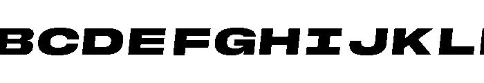 GTStandardMono ExpandedBlackOblique Font UPPERCASE