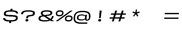 GTStandardMono ExpandedRegularOblique Font OTHER CHARS