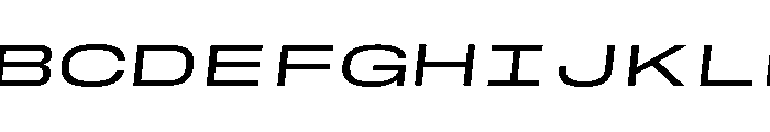 GTStandardMono ExpandedRegularOblique Font UPPERCASE