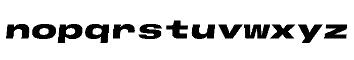GTStandardMono ExtendedBlackOblique 2 Font LOWERCASE