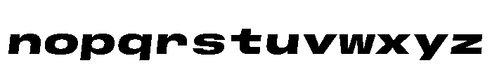 GTStandardMono ExtendedBlackOblique Font LOWERCASE