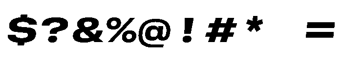 GTStandardMono ExtendedHeavyOblique 2 Font OTHER CHARS