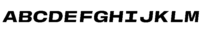 GTStandardMono ExtendedHeavyOblique 2 Font UPPERCASE