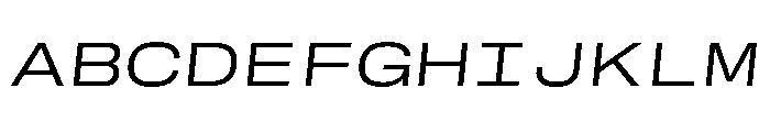 GTStandardMono ExtendedLightOblique 2 Font UPPERCASE