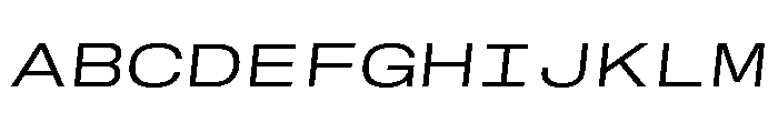 GTStandardMono ExtendedLightOblique Font UPPERCASE