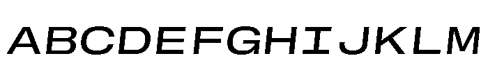 GTStandardMono ExtendedMediumOblique 2 Font UPPERCASE
