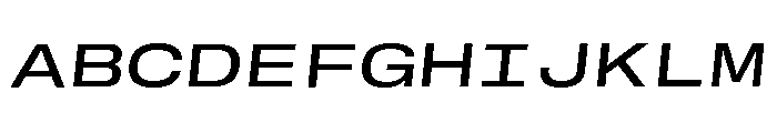 GTStandardMono ExtendedMediumOblique Font UPPERCASE